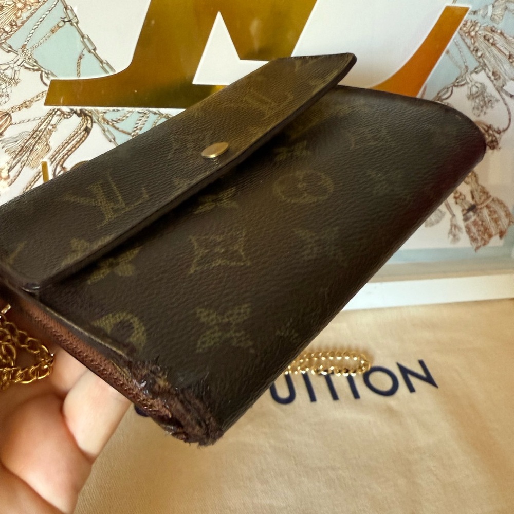 Louis Vuitton Brown Monogram Vintage Wallet on Chain - Picture 9 of 16